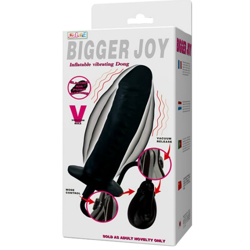 Gode Gonflable Vibrant Bigger Joy Réaliste Multi-Vitesses 16 cm - Baile