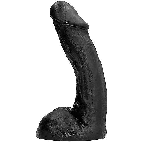 Gode Réaliste Incurvé Point G 28 cm Ventouse - All Black
