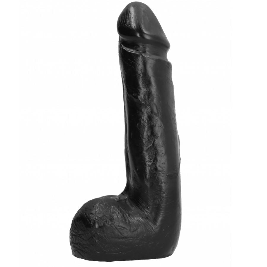 Gode Réaliste Noir Doux 20 cm Diamètre 45 mm - All Black