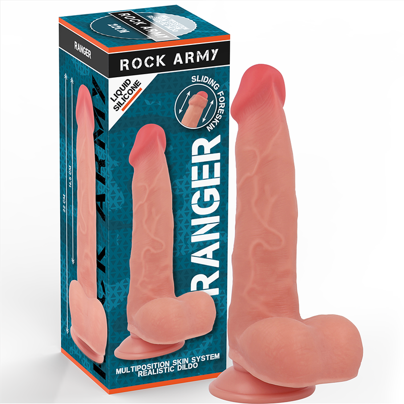 Gode Réaliste Ranger Ventouse Double Densité 22 cm - Rock Army