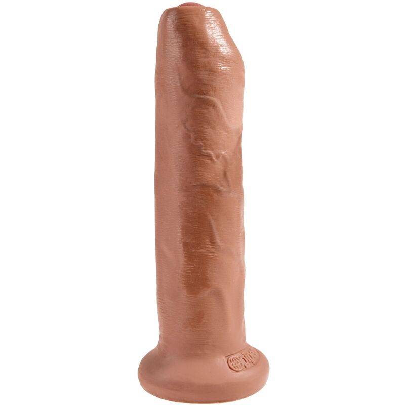 Gode Réaliste Veiné Base Ventouse Marron - King Cock