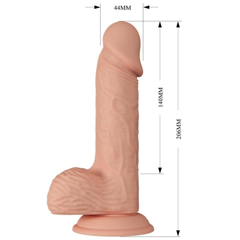 Gode Réaliste Ventouse Catoblepas Flexible Texturé 20,6 cm - Baile