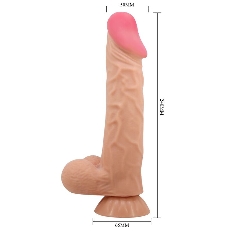 Gode Réaliste Vibrant Sliding Skin Télécommande - Pretty Love