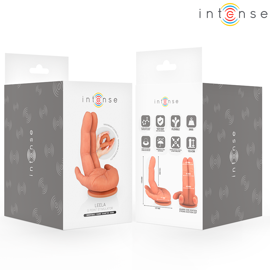 Gode Stimulateur Point G Leela Forme Main Flexible Ventouse 12,6 cm - Intense