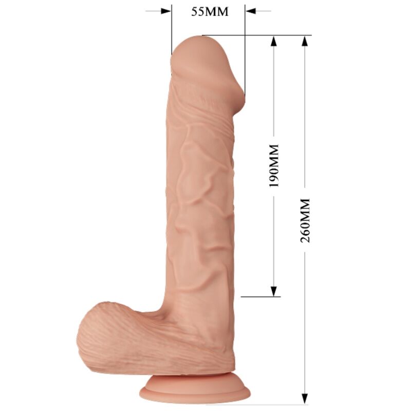Gode Vibrant Réaliste Belle Rencontre Ventouse 26 cm - Baile