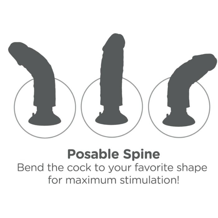 Gode Vibrant Réaliste Ventouse Texturé Veines - King Cock