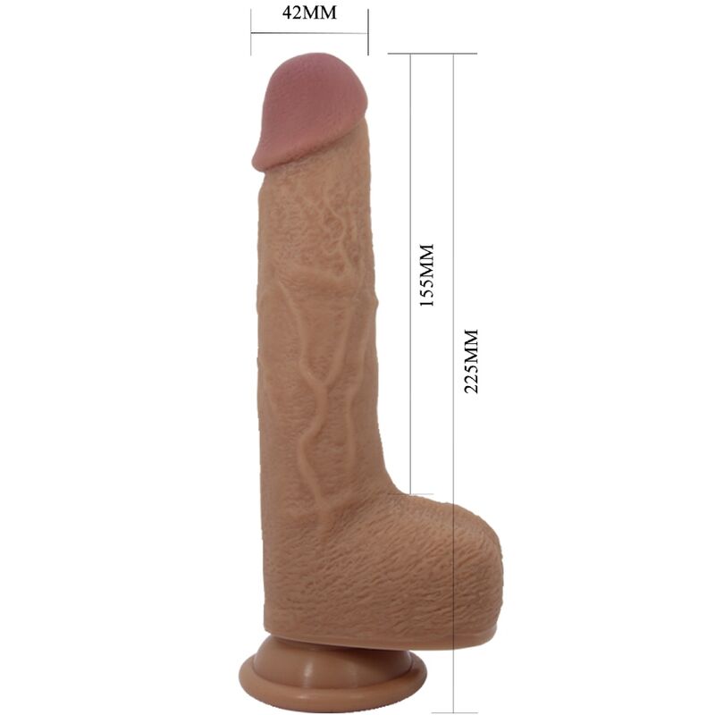 Gode Vibrant Va-et-Vient Réaliste Tommy 22,5 cm Ventouse Télécommande - Pretty Love