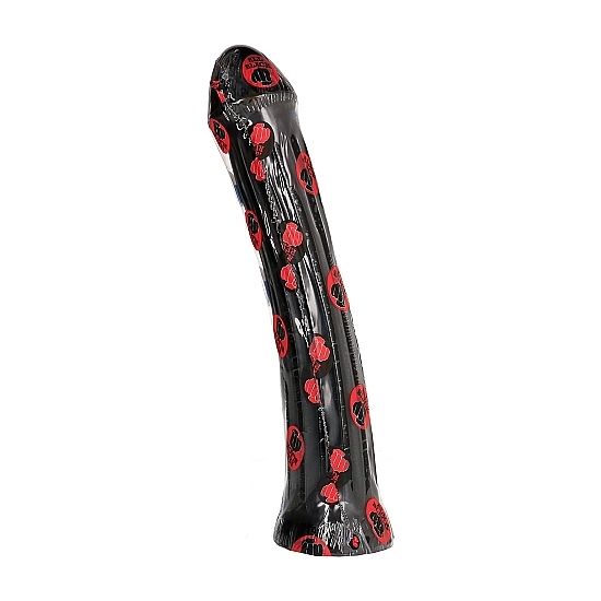 Gode XXL Plug 31 cm Rainuré Toucher Doux - All Black