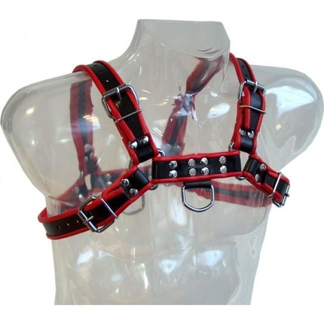 Harnais BDSM Chaîne III Cuir Véritable Sangles Ajustables - Leather Body