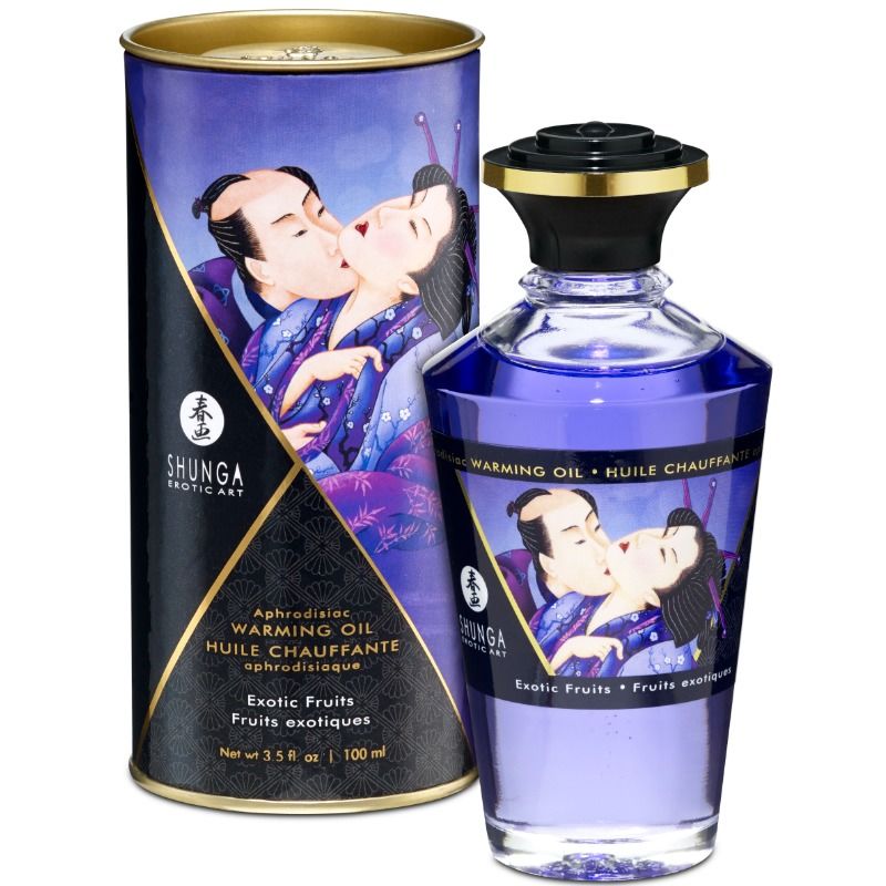 Huile de Massage Effet Chaleur Comestible 100 ml - Shunga