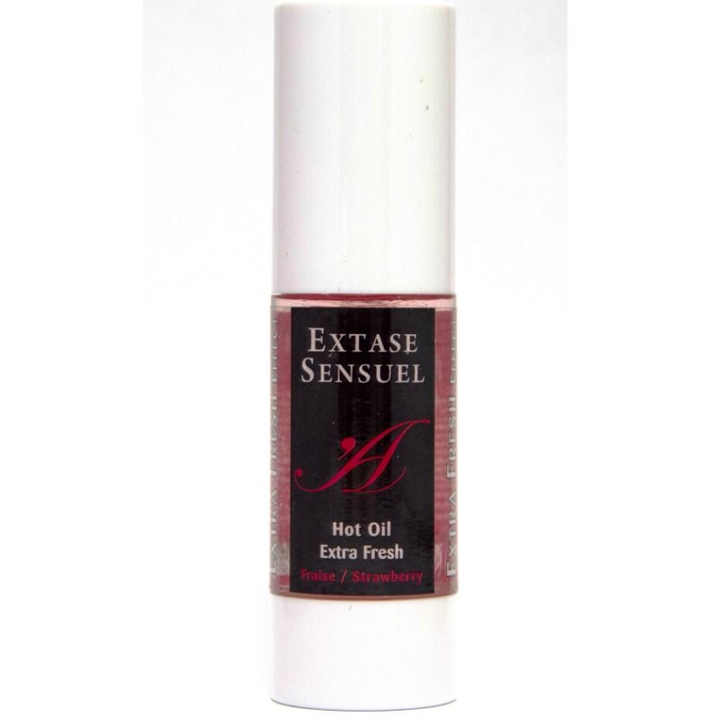 Huile de Massage Effet Froid Fraise 30 ou 100 ml - Extase Sensual