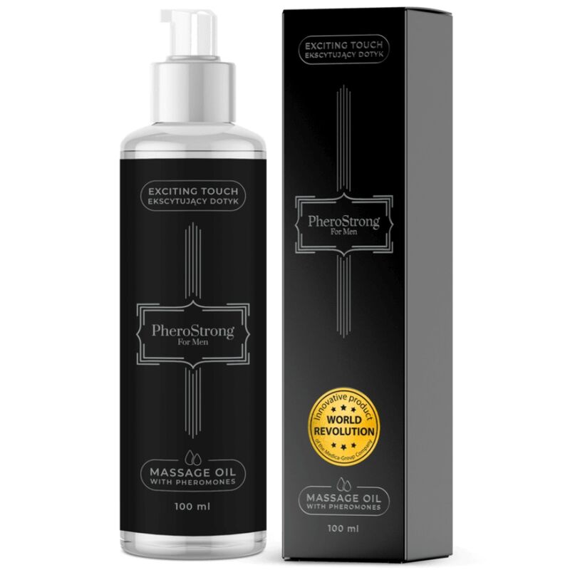 Huile de Massage Sensuelle aux Phéromones pour Homme 100 ml - Pherostrong