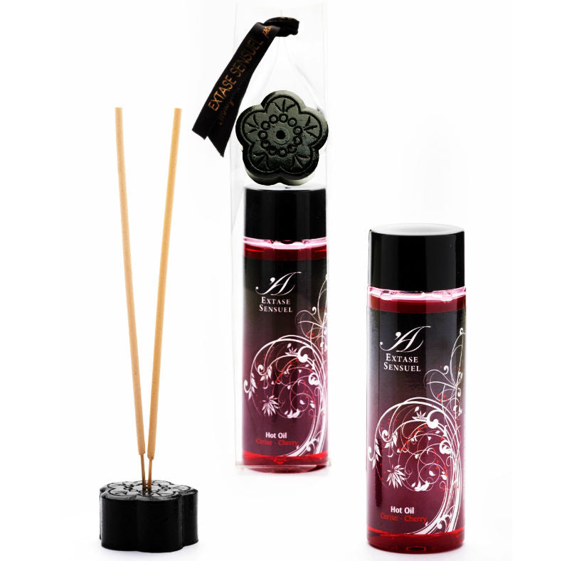 Huile de Massage Stimulante Comestible Saveur Cerise - Extase Sensual