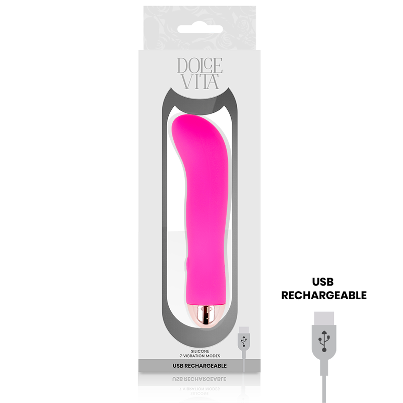 Vibromasseur Deux Rechargeable - Silicone Doux 7 Vitesses - Dolce Vita