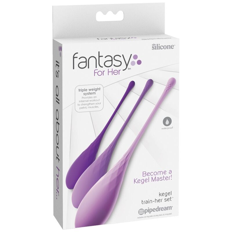 Ensemble Boules de Geisha Kegel Progressif 3 Poids Silicone - Fantasy
