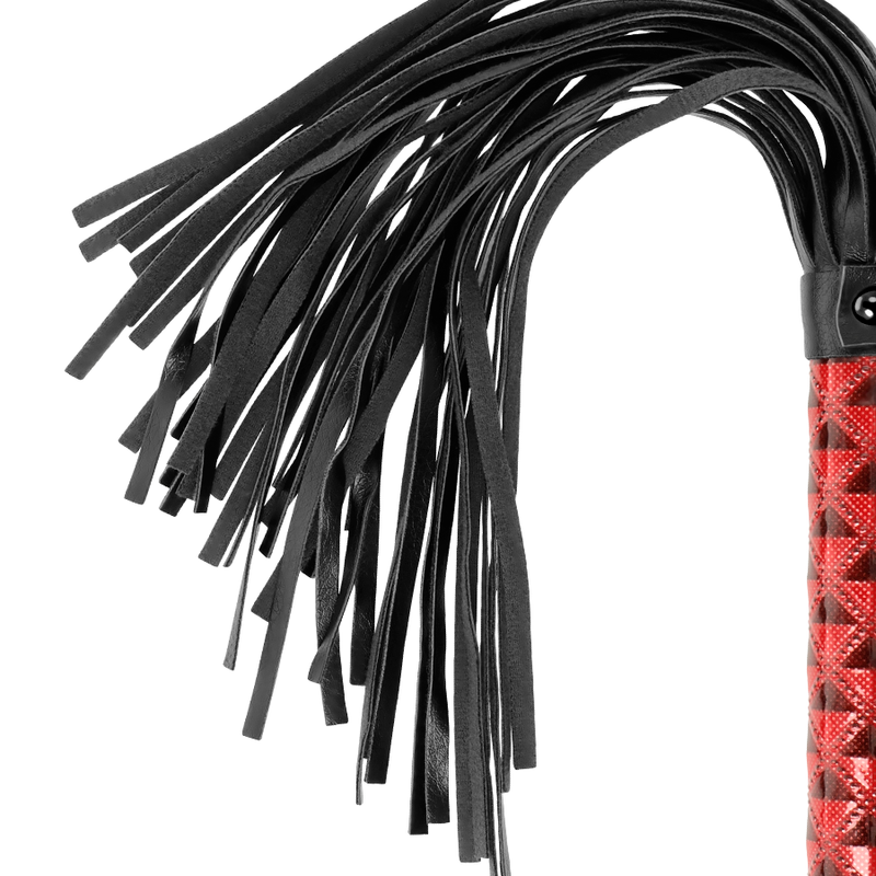 Fouet BDSM Cuir Vegan - Sangles Souples Poignée Premium - Begme