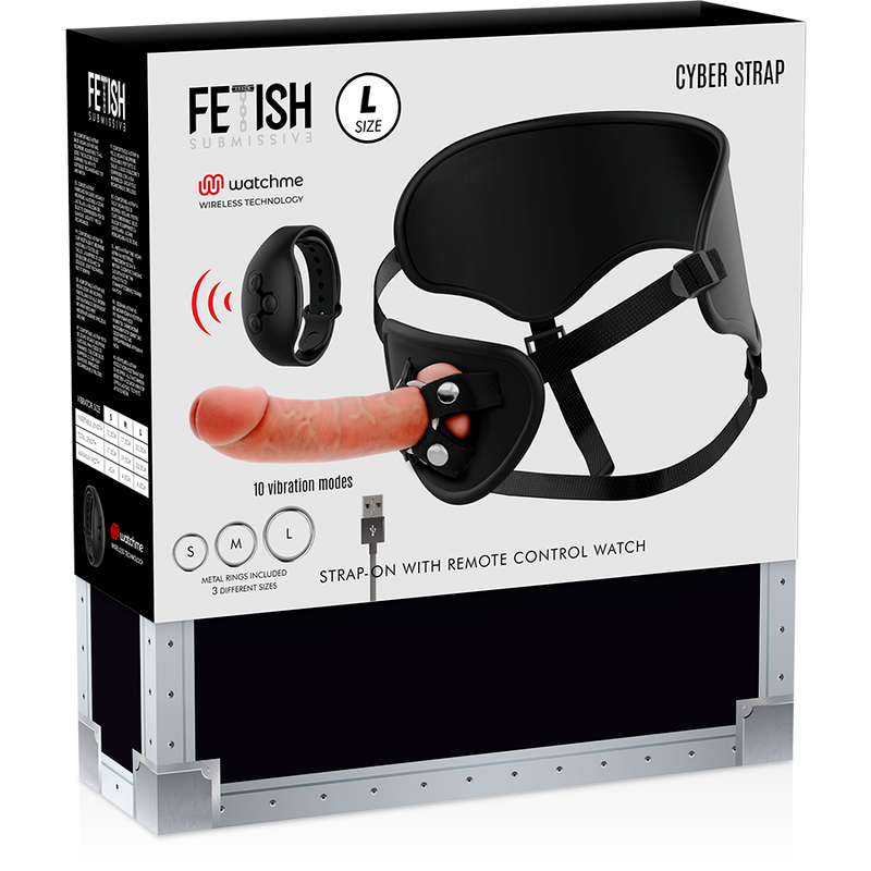 Gode Ceinture Cyber Strap Télécommande Watchme - Fetish Submissive