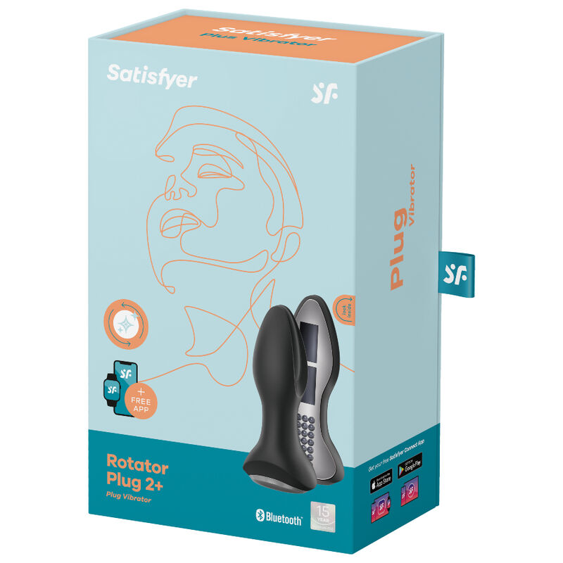 Plug Anal Vibrant Rotator Plug Rotation Connecté App - Satisfyer