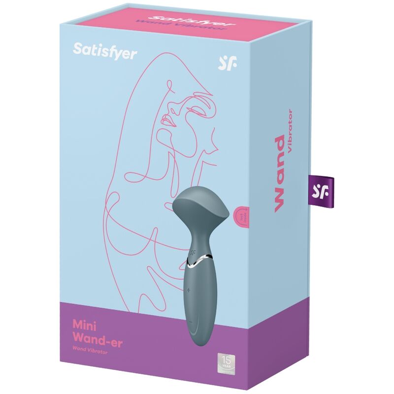 Wand Vibromasseur Mini Wonder Rechargeable Étanche 2 Coloris - Satisfyer