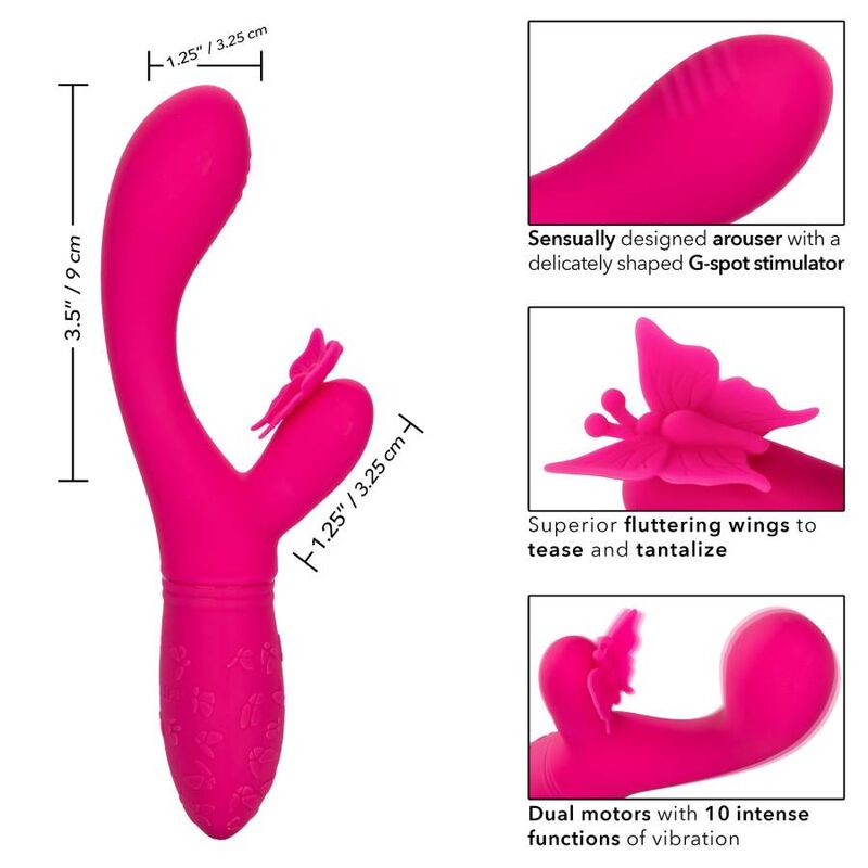 Vibromasseur Rabbit Butterfly Kiss Flutter - Papillon Battant - CalExotics