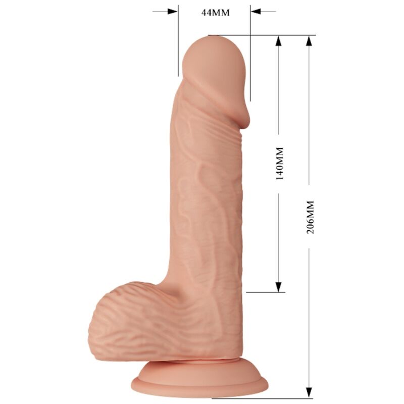 Vibromasseur Réaliste Zebulon Silicone Multi-Vitesses 19,4 cm - Baile