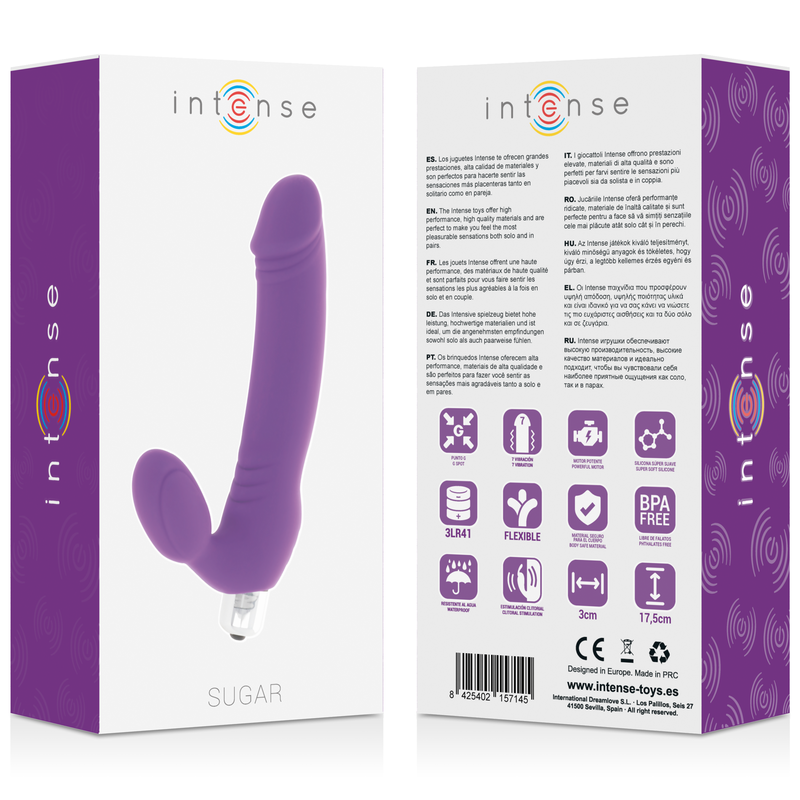 Vibromasseur Sucre 7 Vitesses Silicone Rechargeable - Intense
