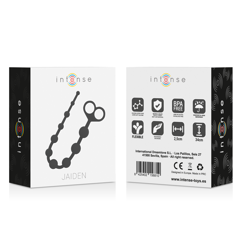 Chapelet Anal Jaiden en Silicone Doux - Hypoallergénique - Intense