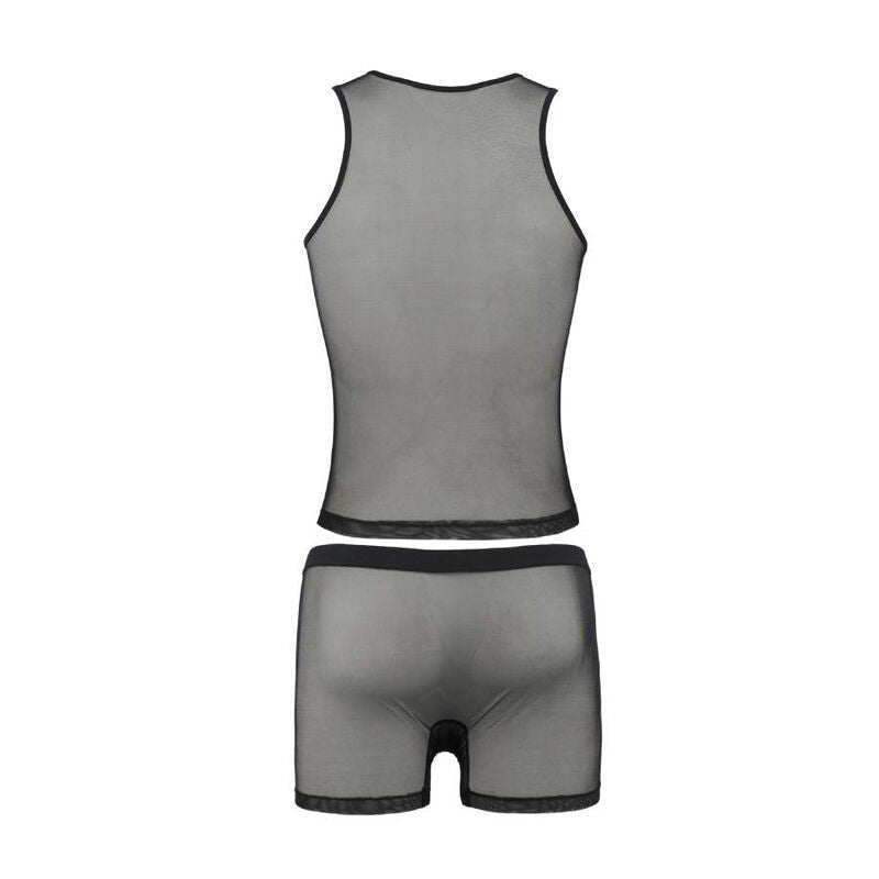 Set Lingerie Homme Oscar Boxer Sexy Noir Taille L/XL - Passion Men