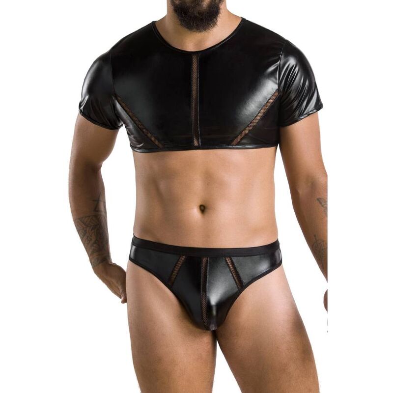 Ensemble Lingerie Homme Peter Noir Polyester Stretch L/XL - Passion Men