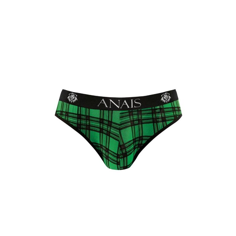 Slip Magic Lingerie Masculine Lycra Carreaux Verts et Noirs - Anais Men