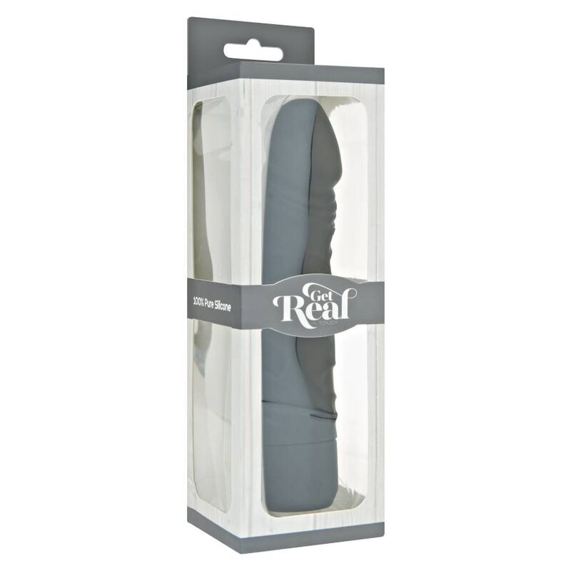 Vibromasseur Classique Silicone Incurvé 7 Vitesses Étanche 20 cm - Get Real