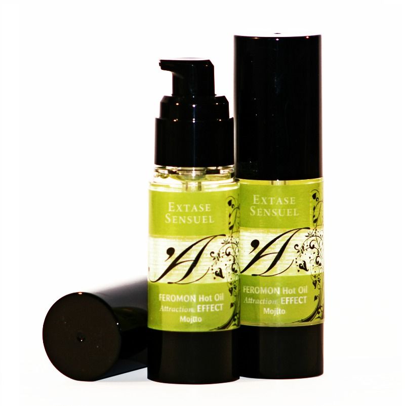 Huile de Massage Effet Thermique aux Phéromones Mojito - Extase Sensual