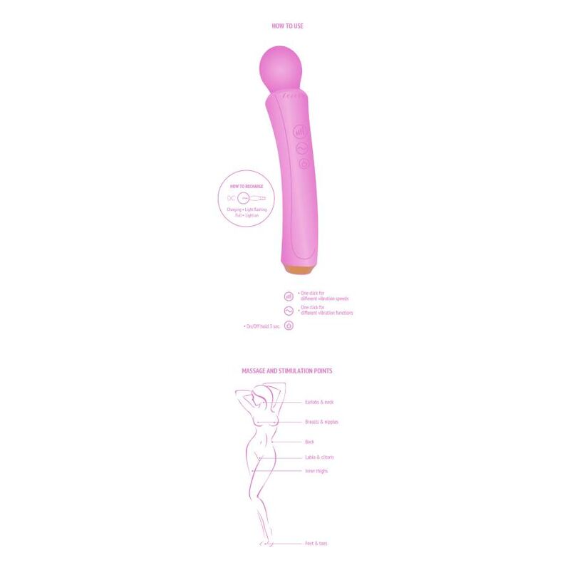 Vibromasseur Wand La Baguette Courbe - Xocoon