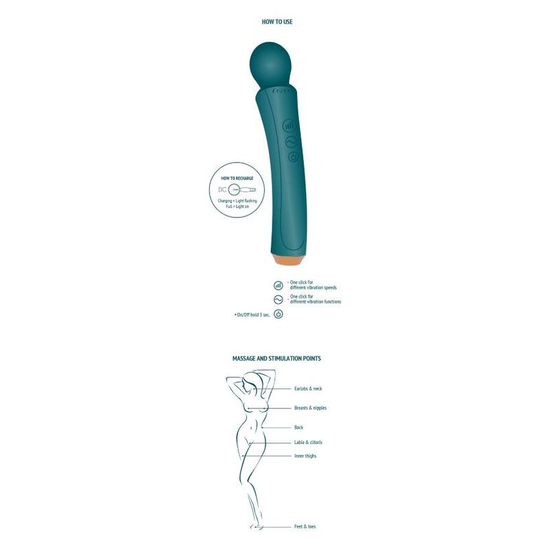 Vibromasseur Wand La Baguette Courbe - Xocoon