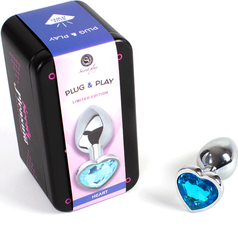 Plug Bijou Anal Coeur Métal Poli Conique 7 cm - Secretplay