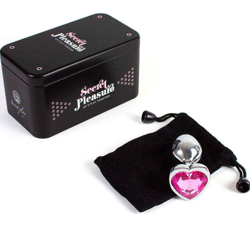 Plug Bijou Anal Coeur Métal Poli Conique 7 cm - Secretplay