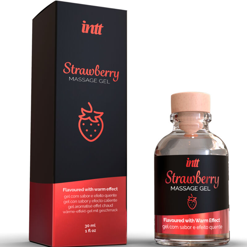Gel de Massage Comestible Saveurs Gourmandes Effet Chauffant - Intt