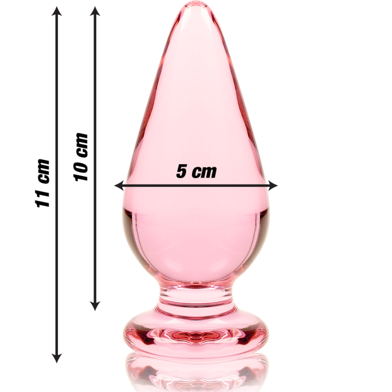 Plug Anal Verre Borosilicate Nebula Modèle 4 Rose 11 cm