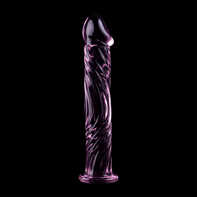 Gode en Verre Borosilicate Nebula Modèle 12 Rose 17 cm