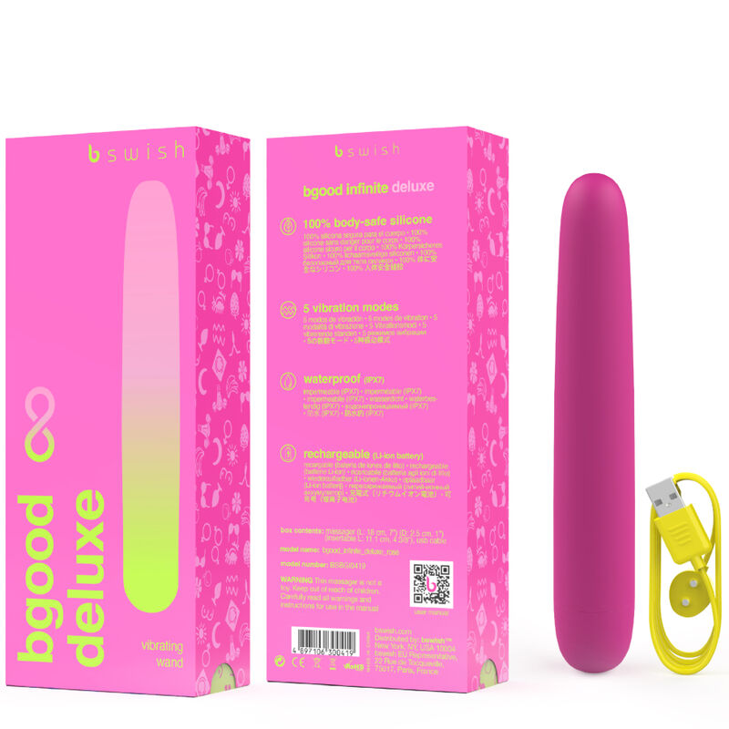 Vibromasseur Bgood Infinite Deluxe - 5 Modes Silicone IPX7 - B Swish