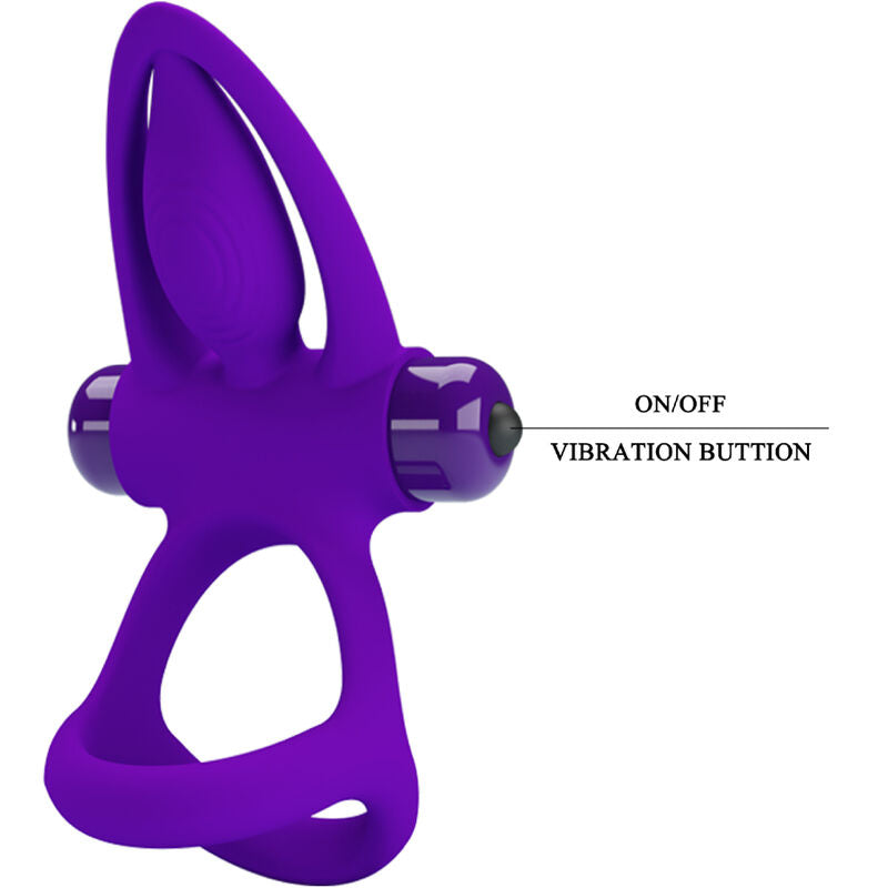 Cockring Vibrant Silicone 10 Vibrations Rechargeable - Pretty Love