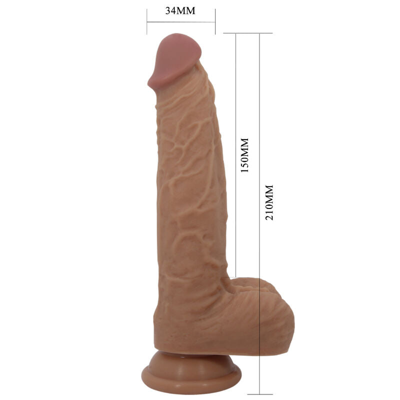 Gode Vibrant Va-et-Vient Jonathan Ventouse 3 Modes Télécommande 21 cm - Pretty Love