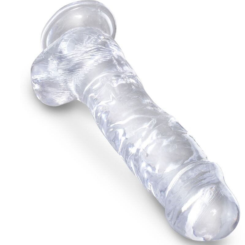 Gode Réaliste Translucide King Cock Clear - Ventouse Compatible Harnais