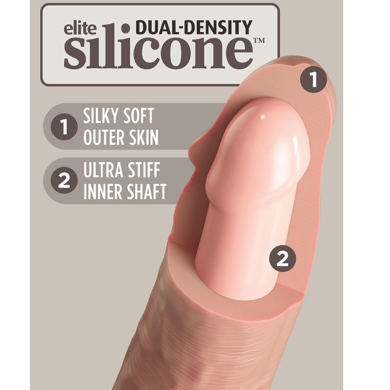 Gode Réaliste Elite Silicone Dual Density Ventouse - King Cock
