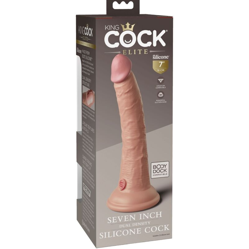 Gode Réaliste Elite Silicone Dual Density Ventouse - King Cock