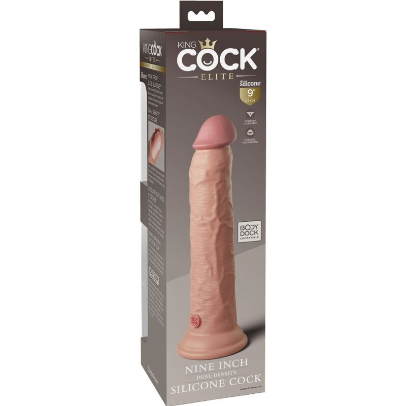 Gode Réaliste Elite Silicone Dual Density Ventouse - King Cock