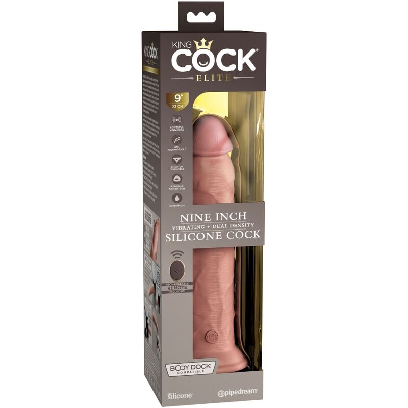 Gode Réaliste Vibrant Elite Silicone Télécommande - King Cock