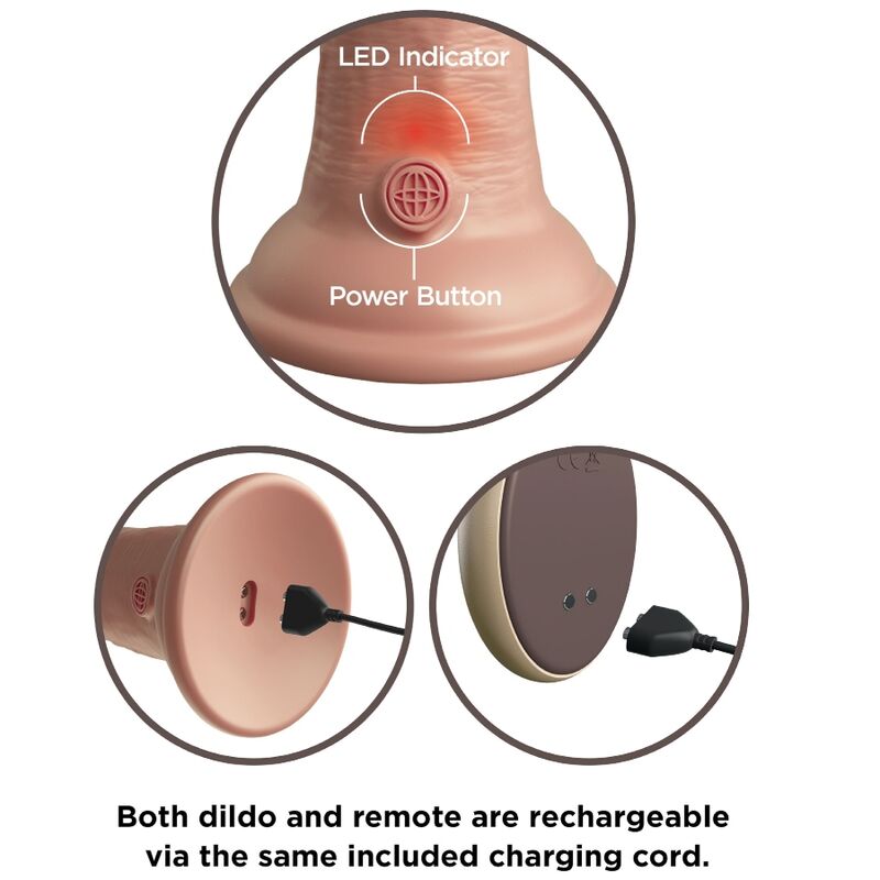 Gode Réaliste Vibrant Elite Silicone Télécommande - King Cock