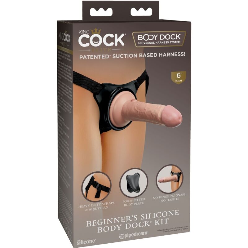 Gode Ceinture Elite Harnais Réglable Réaliste - King Cock