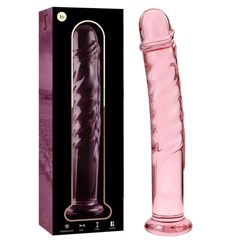 Gode en Verre Borosilicate Modèle 16 Rose 18,5 cm Thermosensible - Nebula Series By Ibiza
